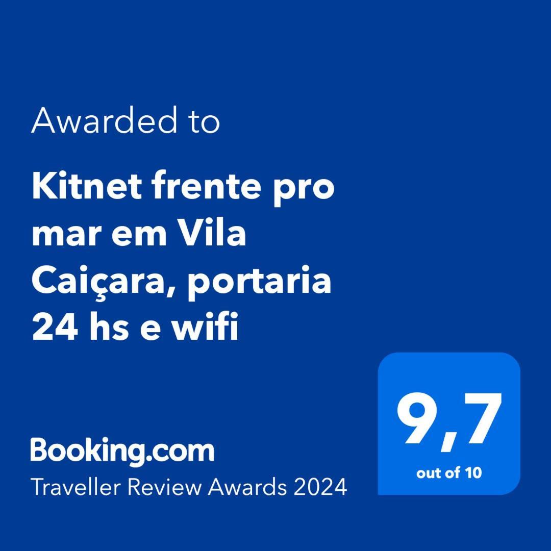 Kitnet Frente Pro Mar Em Vila Caicara, Portaria 24 Hs E Wifi ปรายากรันเด ภายนอก รูปภาพ
